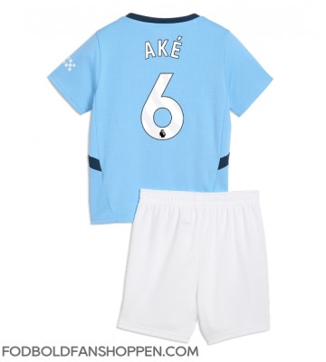 Manchester City Nathan Ake #6 Hjemmebanetrøje Børn 2024-25 Kortærmet (+ Korte bukser)